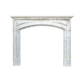 Antique French White Veined Carrara Marble Mantel (M-RHMA)