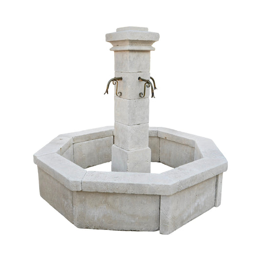 Contemporary French Limestone Central Fountain (F-XDJH)
