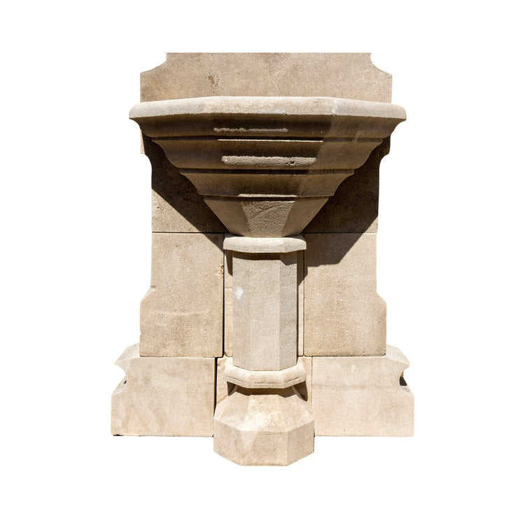 Contemporary French Limestone Wall Fountain