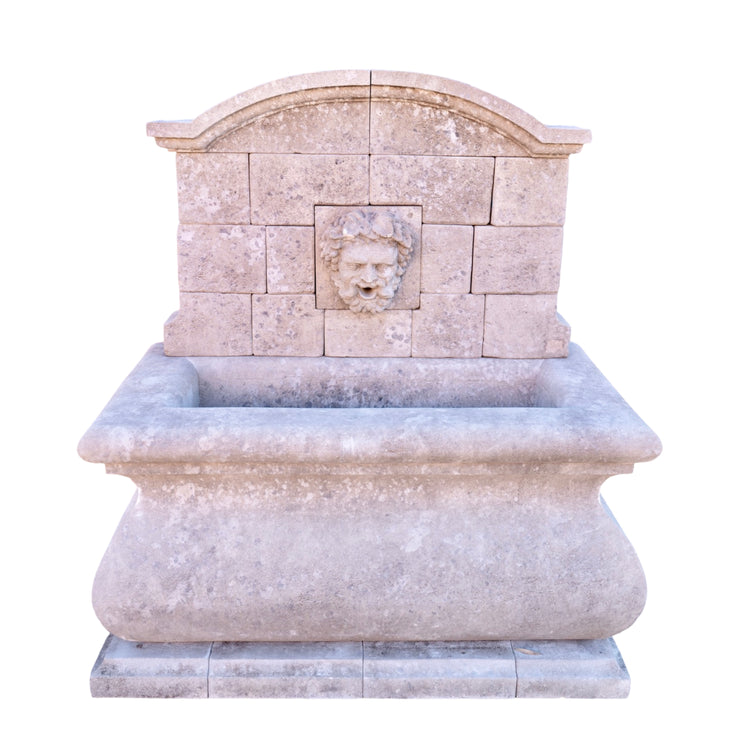 Contemporary French Limestone Bacchus Wall Fountain (FO197)