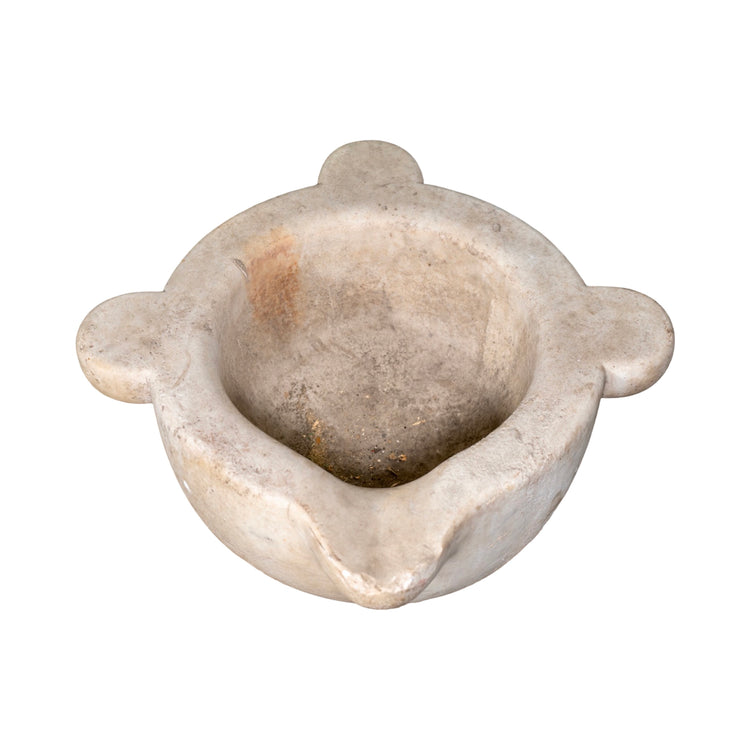 Antique French Mortar Bowl Planter (V-AJWF)