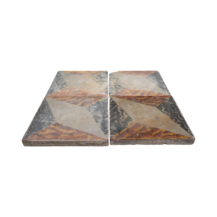 Reclaimed French Geometric Encaustic Concrete Tile