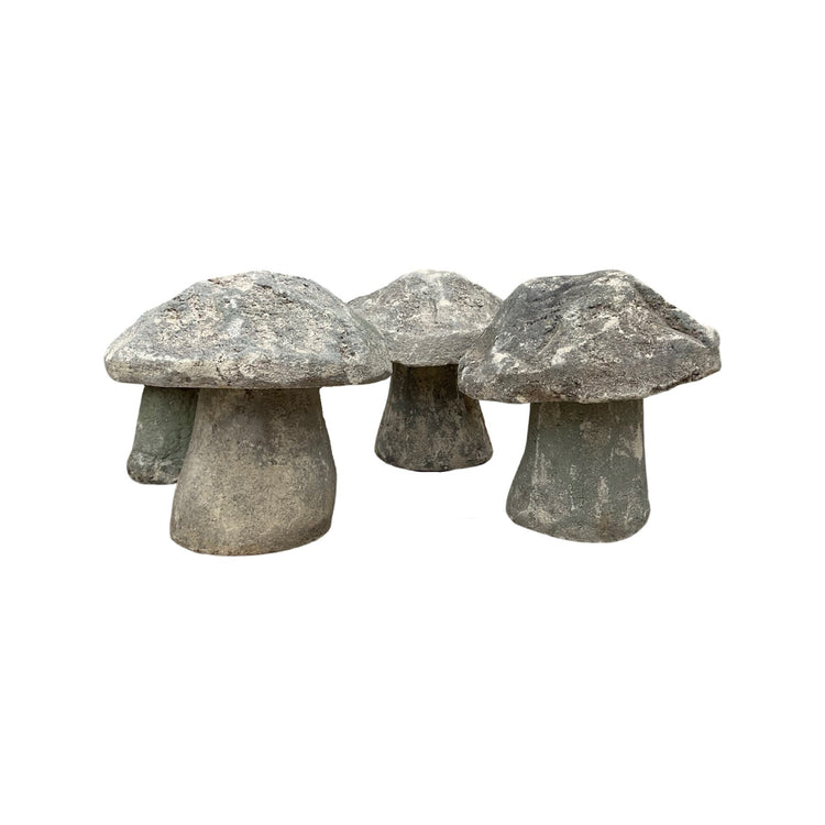English Limestone Mushroom Sculptures