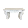 Antique French White Carrara Marble Mantel (M-YPEF)