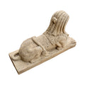 Pair of Antique French Limestone Recumbent Sphinxes (GE-HDLW)