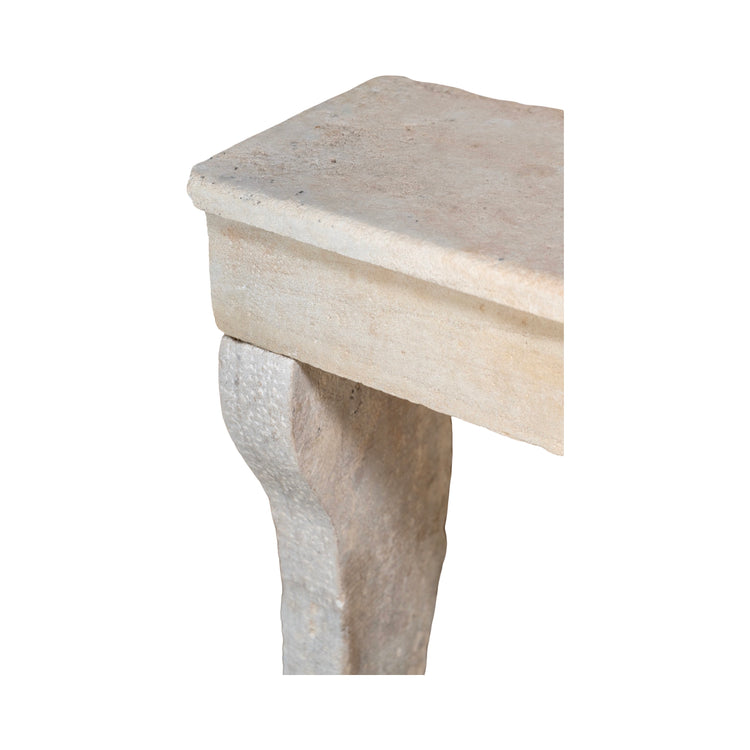 Antique French Limestone Mantel (M-NMLP)