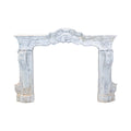 Antique Italian White Carrara Marble Mantel (MCH1077)