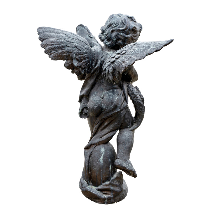 Antique French Bronze Cherub Sculpture