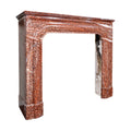 Antique French Rouge Griotte Marble Mantel (M30100)
