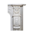 Antique French White Veined Carrara Marble Mantel (M-XVAR)