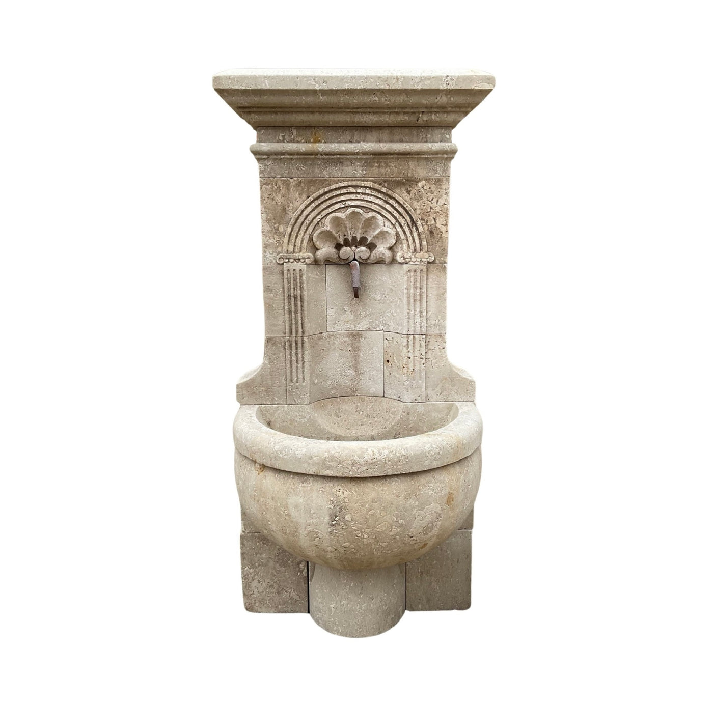 Contemporary French Limestone Wall Fountain (F-GPMA)