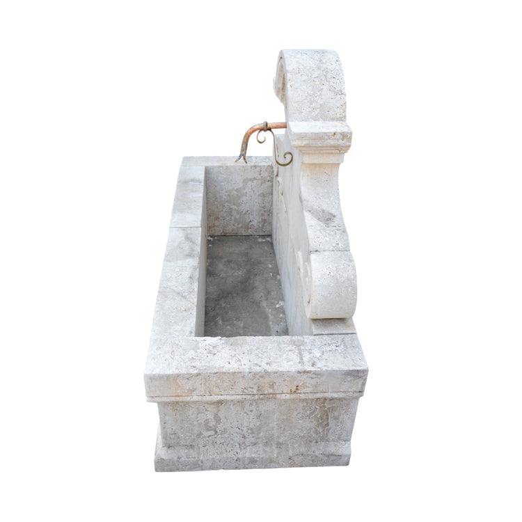 Contemporary French Limestone Wall Fountain