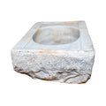 Antique French White Carrara Marble Rectangular Sink (S-JFRC)