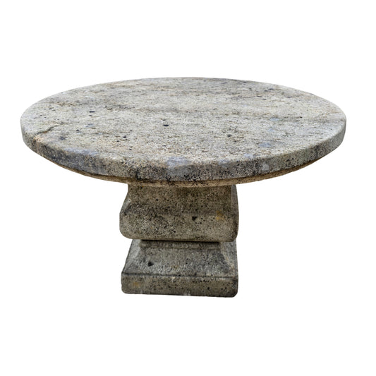 Contemporary French Limestone Table with Base (TA-BKEL)