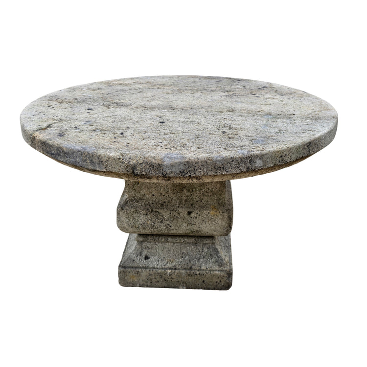 Contemporary French Limestone Table with Base (TA-BKEL)