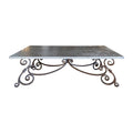 Antique Belgian Bluestone and Wrought Iron Table (TA-WGMN)