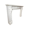Antique Italian White Carrara Marble Mantel (M-AQBD)
