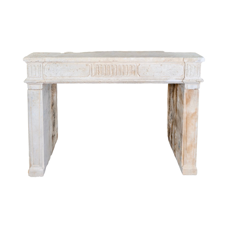 Antique French Limestone Mantel (M-XSGF)