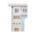 Antique French White Carrara and Royal Red Marble Mantel (MCH1072)