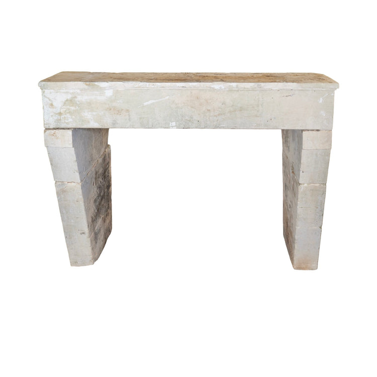 Antique French Limestone Mantel (M-KYRB)