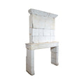 Antique French Limestone Fireplace (ALCH621)