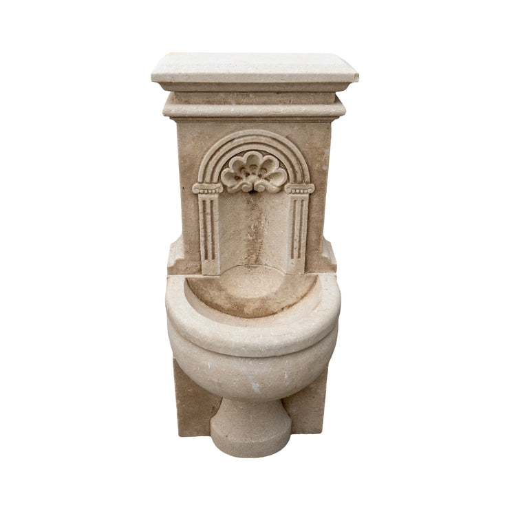 Contemporary French Limestone Wall Fountain