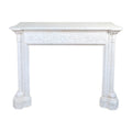 Antique French Carrara Marble Mantel (M-GFMK)