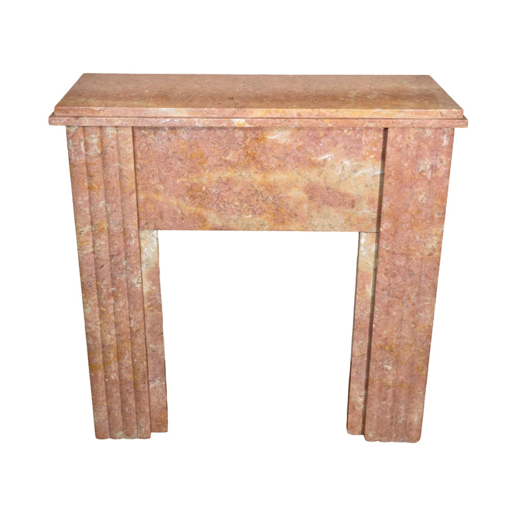 French Orange Varois Marble Mantel