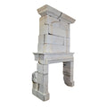 Antique French Limestone Fireplace (ALCH619)