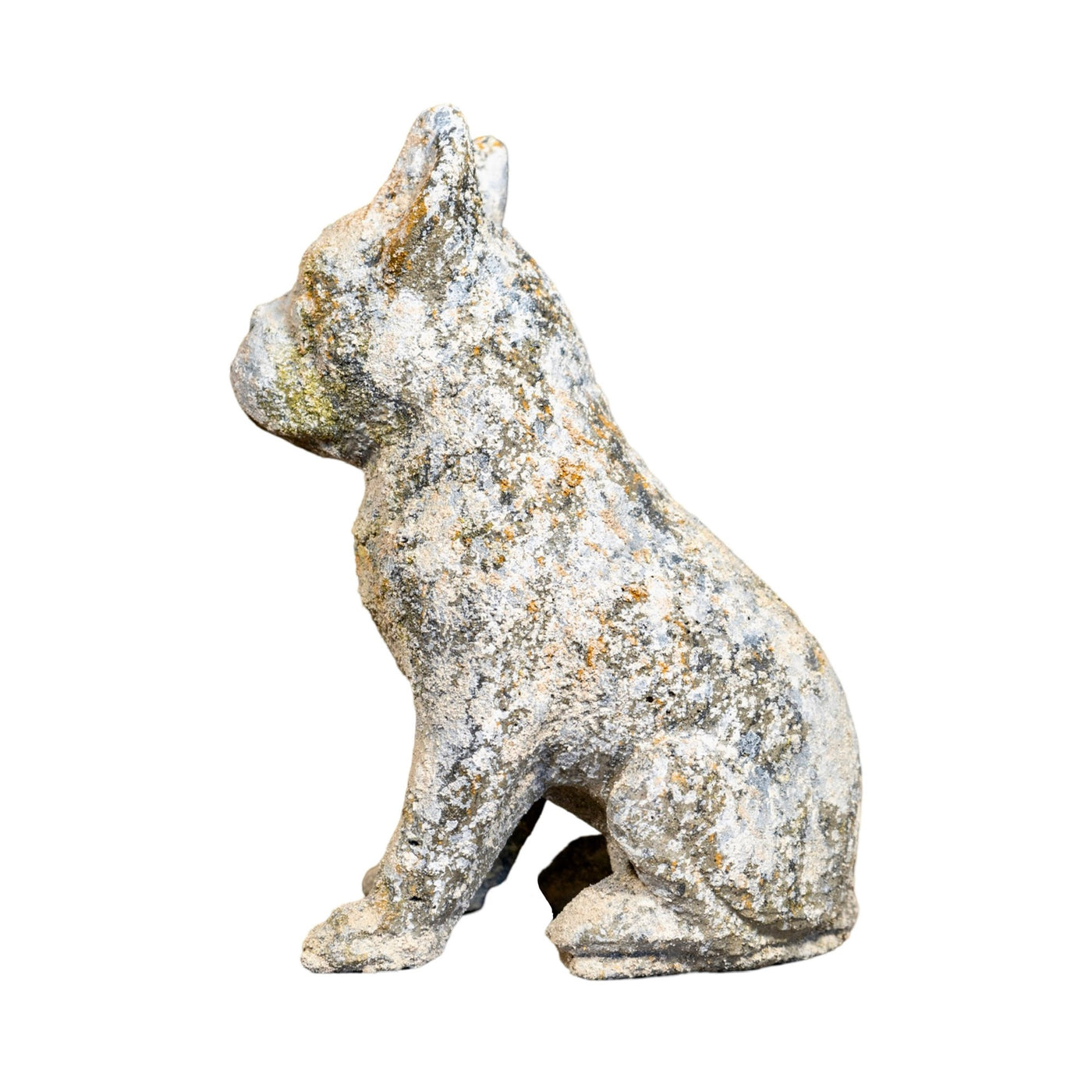 Contemporary French Reconstituted Stone Bulldog Statue (GE-KNWY)