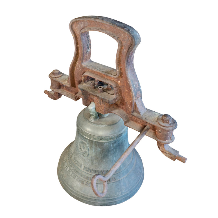 Antique Spanish Bronze & Iron Cathedral Bell (GE-KVWX)