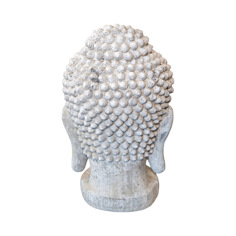 French Granite Composite Buddha Head Sculpture