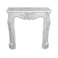 Antique Italian White Veined Carrara Marble Mantel (M-LBCK)