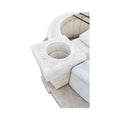 Contemporary French Limestone Central Fountain with Floral Basins (FO132)