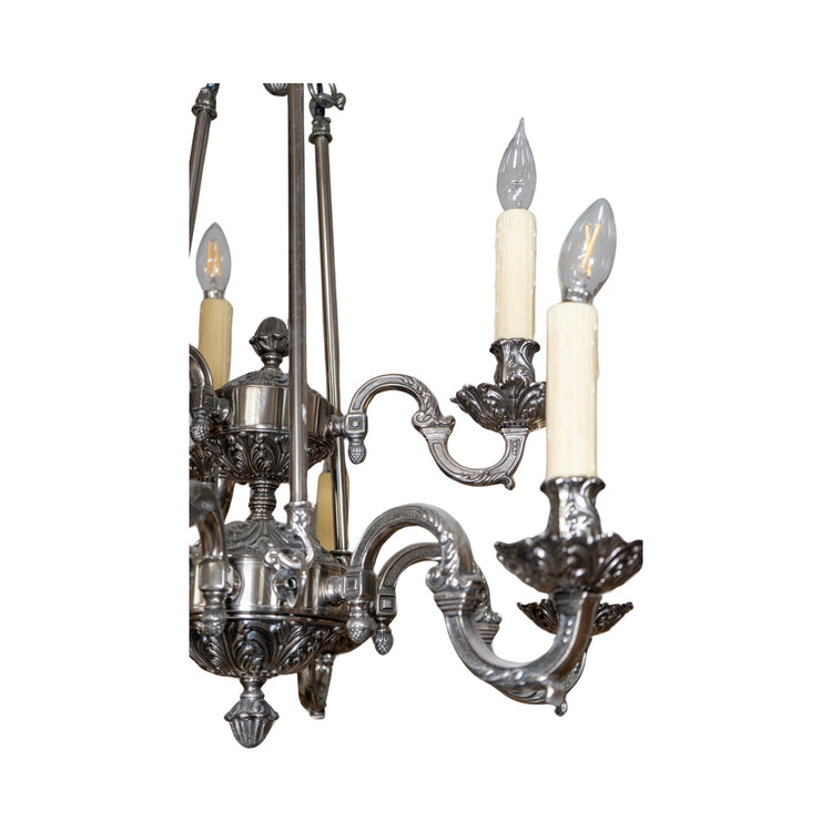French Pewter Chandelier