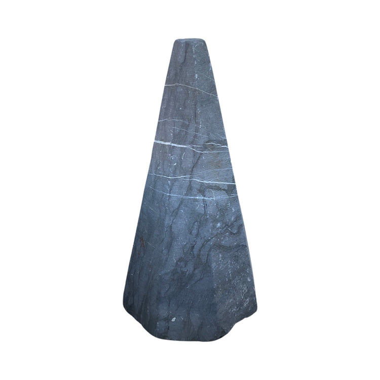 Pair of Belgian Bluestone Cone Sculptures