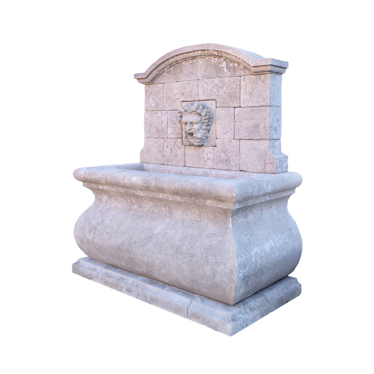 Contemporary French Limestone Bacchus Wall Fountain (FO197)