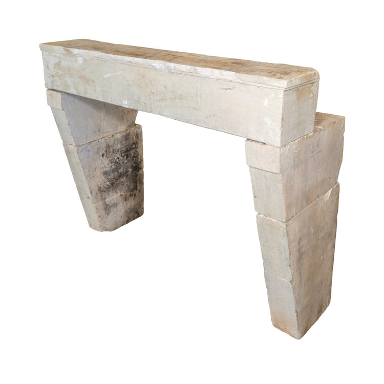 Antique French Limestone Mantel (M-KYRB)