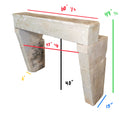 Antique French Limestone Mantel (M-KYRB)
