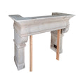 Antique French Limestone Mantel (M-FQCW)
