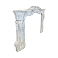 Antique Italian White Carrara Marble Mantel (MCH1077)