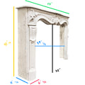 Antique French Carrara Marble Mantel (M-TFDS)