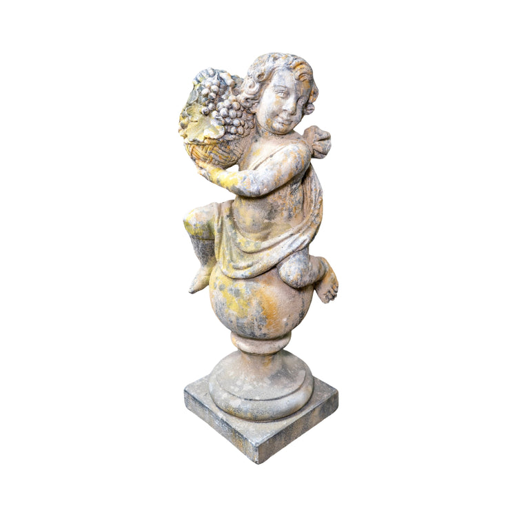 Antique French Limestone Putti Sculpture