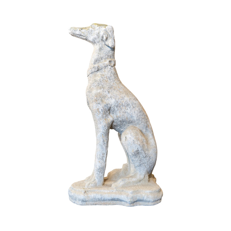 French Granite Composite Whippet Dog Sculpture