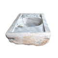 Antique French White Carrara Marble Rectangular Sink (S-PTGM)