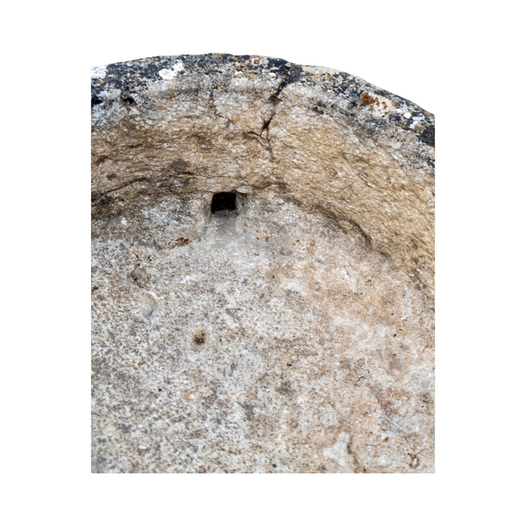 Antique French Limestone Round Trough (V-THZK)