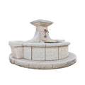 Contemporary French Limestone Central Fountain with Floral Basins (FO132)