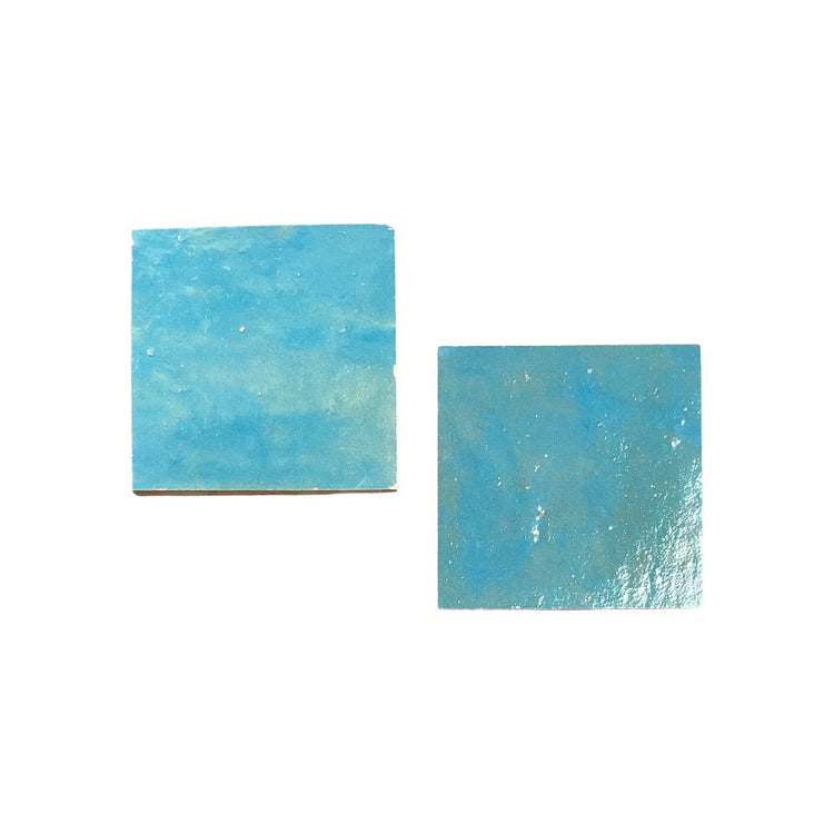 Moroccan Glazed Teal Blue Terracotta Tile