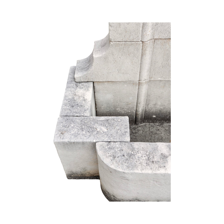 Contemporary French Limestone Wall Fountain