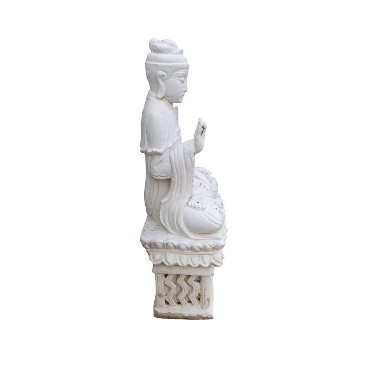 Antique French Limestone Composite Guanyin Sculpture (GE-SCGP)